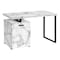 Monarch Specialties Computer Desk, Home Office, Laptop, Storage Drawers, 48"L, Work, Metal, White Marble Look I 7762 - alternate 1